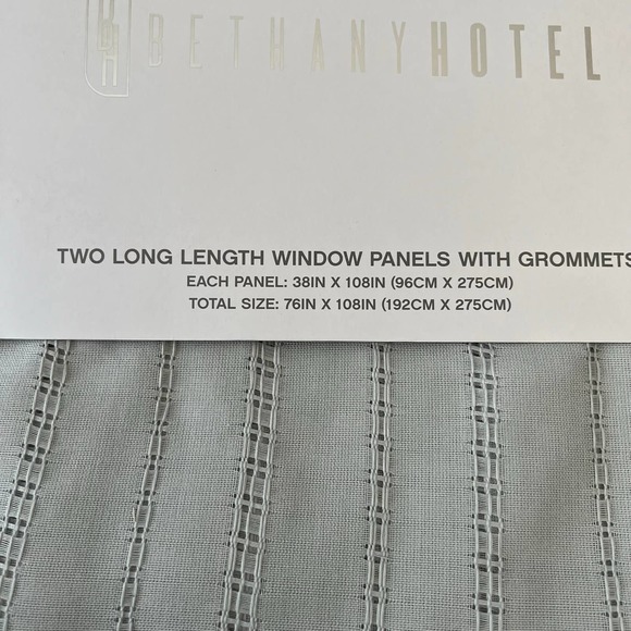 BETHANY HOTEL GROMET CURTAINS SET 108" LONG LIGHT FILTERING - Picture 4 of 7